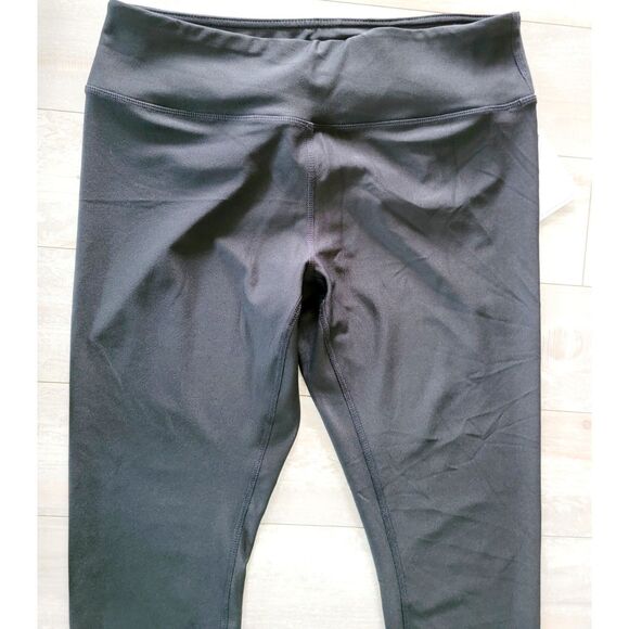 Reebok S Womens Quicktight Black Leggings Moist Wick Compression Pull On NWT - Picture 3 of 9